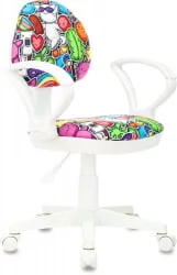 Кресло детское Бюрократ КД-3/ВХ/АРМ/МАСКАРАД / KD-3/WH/ARM/MASKARAD