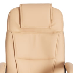 Кресло БЕРГАМО хром (22) кож/зам, бежевый, 36-34 / BERGAMO