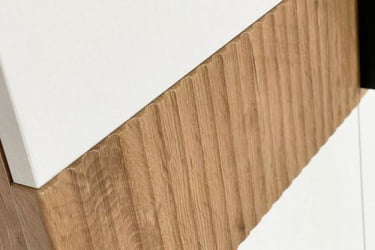 Шкаф однодверный Бери МПР-023 Дуб крафт золотой/белое дерево / MPR-023