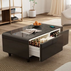 Умный кофейный столик с холодильником ЕУРЕКА ТБ90, Блаcк / EUREKA TB90, Black