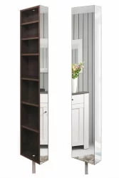 Поворотный зеркальный шкаф Зум Шелф Венге