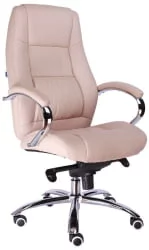 Кресло руководителя Крон М экокожа Бежевый / Kron M