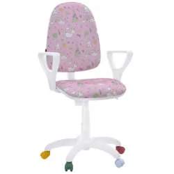 Кресло Престиж КИДС Белый каркас Единороги / KIDS