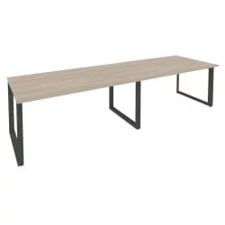 Стол переговорный (2 столешницы) ОНИКС О.МО-ПРГ-2.4 Дуб Аттик/Антрацит / ONIX O.MO-PRG-2.4