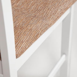 Обеденный комплект Хадсон (стол + 4 стула) Хадсон (стол + 4 стула)/ Худсон Дининг Сет дерево гевея/мдф, стол: 110х70х75см / стул: 44х42х89см, пуре вхите (белый 2-1), ткань кор.-зол. / Hudson Dining Set pure white