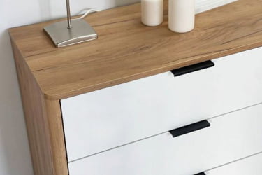 Комод Адам МСА-02 дуб крафт золотой/белое дерево / MSA-02