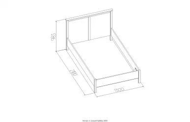 Кровать (1200) Шерлоcк 44 Орех шоколадный (спальня) / Sherlock