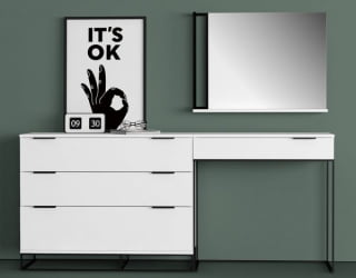 Туалетный стол Ситй 80 см. белый / City