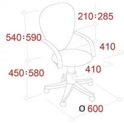 Кресло ЕЧаир-318 АЛ 506145 Cинее / EChair-318 AL Cинее