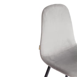 Металлический стул БРЕЕЗЕ (мод. ДЖСC-58) Велюр/металл , 44 х 53 х 86 см, грей (серый) ХЛР 19 / черный / BREEZE (mod. JSC-58) grey HLR