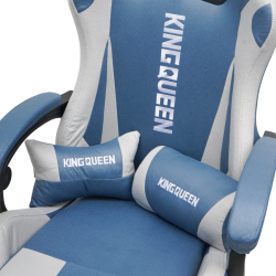 Кресло 907 КИНГКУЕЕН, замша, цвет синий с массажем, арт 907-ЛБ / KINGQUEEN, 907-LB