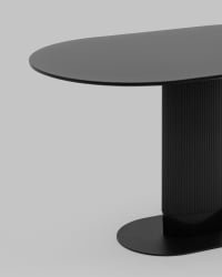 Стол овальный обеденный Мйстерй 130*80 черный / Mystery