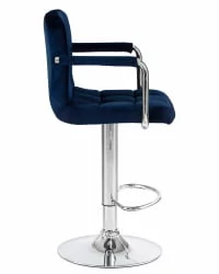 Стул барный ДОБРИН КРУГЕР АРМ Синий велюр МДЖ9-117 / DOBRIN KRUGER ARM MJ9-117