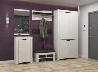 Зеркало навесное Лючия 33.13-01 Бетон пайн белый