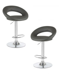 Стул барный ДОБРИН МИРА (серый) 2 шт / DOBRIN MIRA
