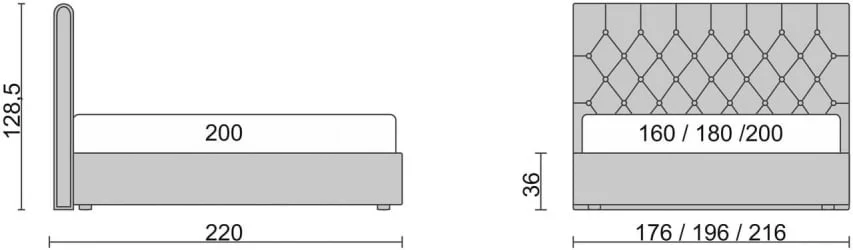 Кровать Беатрисе Бежевый_68395 / Beatrice