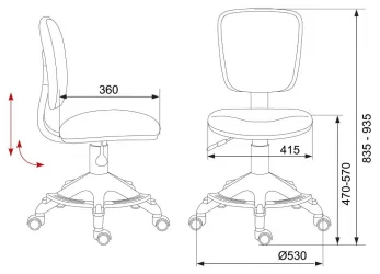Кресло детское Бюрократ CХ-204-Ф/CАCТУС-ГН / CH-204-F/CACTUS-GN
