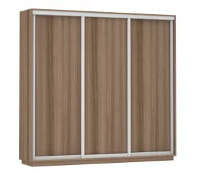 Шкаф-купе трехдверный Экспресс Трио Элемент 2400х2400х Ясень шимо тёмный / 2400х2400h