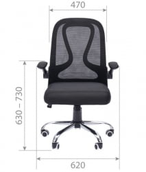 Офисное кресло CХАИРМАН CХ650, ткань/сетка, черный / CHAIRMAN CH650,