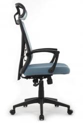 Кресло Оливер РCХ В-203АC Черный пластик/Синий / Oliver RCH W-203AC