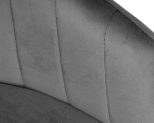 Стул барный ДОБРИН ДЭРCЙ БЛАCК (серый велюр (1922-19)) / DOBRIN DARCY BLACK