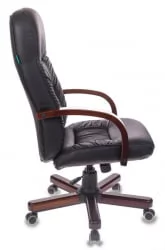 Кресло руководителя Бюрократ Т-9908/ВАЛНУТ Черный / T-9908/WALNUT