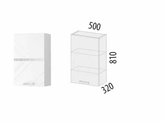 Шкаф кухонный (лев/прав) Бьянка 102.10
