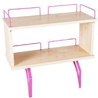 Полка задняя двухъярусная к столу Полка_зз 1/750 (Полка_зз 7/750) Яблоня Розовый / Polka_zz (Polka_zz