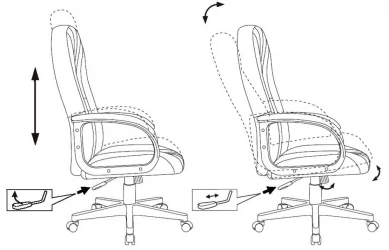 Кресло руководителя Бюрократ Т-898/417-ДГРЕЙ Темно-серый 38-417 / T-898/417-DGREY