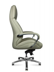Кресло руководителя ПОРСCХЕ кожа Светло-серый / PORSCHE