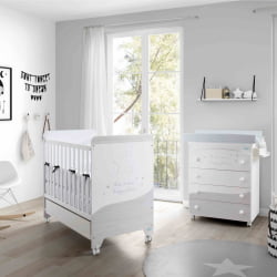 Комод пеленальный Микуна Космиc Б-970 Вхите/Аш Грей Старс / Micuna Cosmic B-970 White/Ash Grey Stars