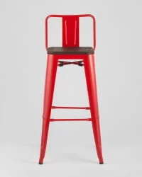 Стул барный Толикс Воод 75.5  со спинкой Красный / Tolix Wood
