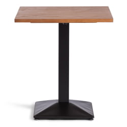 Стол РАГНАРОК дерево вяз/железная опора, 70х70х76 см, груша №3/черная опора / RAGNAROK