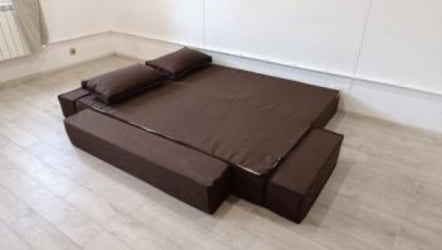 Зеленый диван Хит (Берхоусе) Цвет фасада: Азур; Тип: Прямой; Материал фасада: Рогожка / (Berhouse)