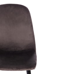 Стул БРЕЕЗЕ (мод. 4724) вельвет/металл, 44 х 53 х 87 см, Лигхт грей (светло-серый) ХЛР24 / черный / BREEZE (mod. Light grey HLR24