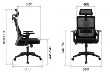 Эргономичное кресло Еверпроф ЕП-530 Сетка Черный / Everprof EP-530