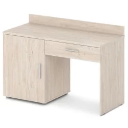 Стол с тумбой левый Орната 	Н-440 Л Дуб Верцаска Светлый / Ornata