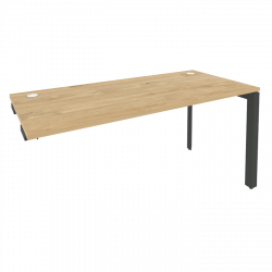 Стол-приставка на П-образном м/к к опорным элементам ОНИКС О.МП-СПР-4.7 Тиквуд Светлый/Антрацит / ONIX O.MP-SPR-4.7
