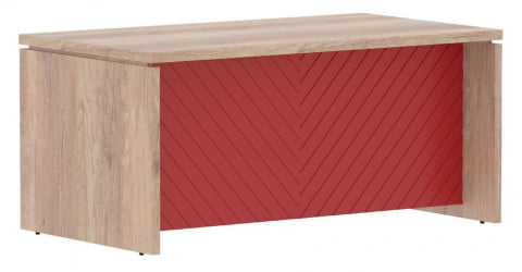 Стол руководителя Торр ЛУКС ТЛСТ 169Х Дуб Каньон Красный / Torr LUX TLST 169H
