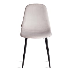 Металлический стул БРЕЕЗЕ (мод. ДЖСC-58) Велюр/металл , 44 х 53 х 86 см, Лигхт грей (светло-серый) ХЛР14 / черный / BREEZE (mod. JSC-58) Light grey HLR14