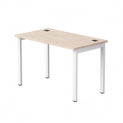 Стол прямой на металлокаркасе, опоры 90 гр Еверпроф ЕВО 254С006 Дуб Соната Белый / Everprof EVO 254S006