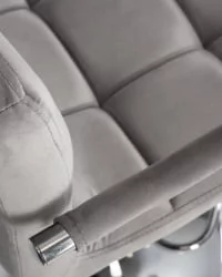 Стул барный ДОБРИН КРУГЕР АРМ Серый велюр МДЖ9-75 / DOBRIN KRUGER ARM MJ9-75