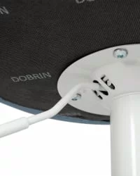 Стул барный ДОБРИН ТАИЛОР ВХИТЕ Пудрово-голубой велюр МДЖ9-74 / DOBRIN TAILOR WHITE MJ9-74