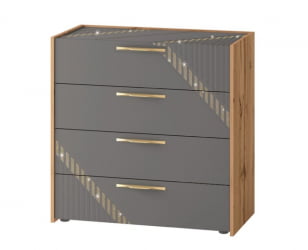 Комод в прихожую Монако 902.18 Дуб Вотан Оникс Графит