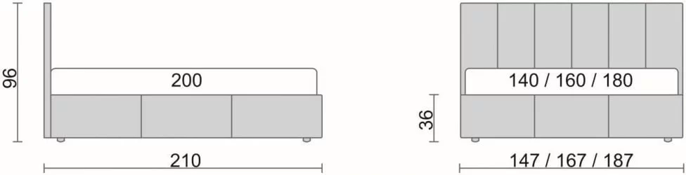 Кровать с мягким изголовьем Белый