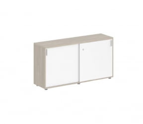 Шкаф-купе низкий с замком Сигма СГ.702.ОД.ВХ Дуб темный Белый / Sigma SG.702.OD.WH