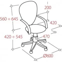 Кресло офисное УА_Престиге Ткань 501763 Серая / UA_Prestige