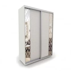 Шкаф-купе с зеркальными дверьми Акцент-Вера КР 1600х600  Выбеленное дерево