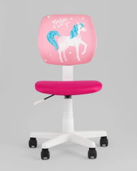 Кресло компьютерное детское ЛОЛО Уникорн пластик белый / Unicorn