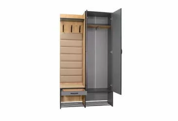 Прихожая Ольга-Лофт 4 Дуб Крафт золотой Темно-серый